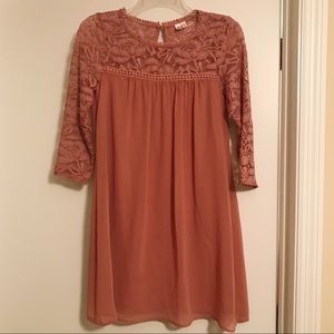 Antique rose chiffon dress
